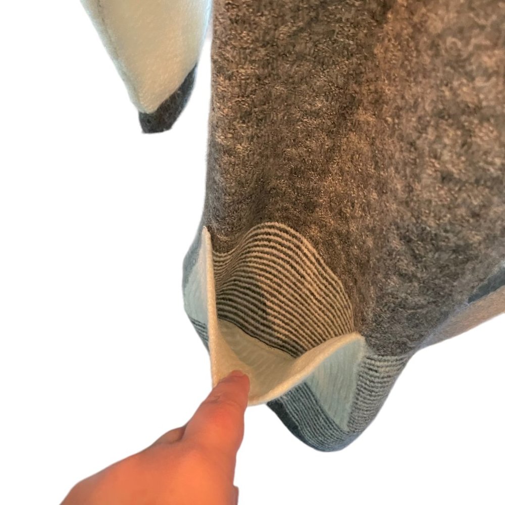 Topshop Size 2 Duster Patchwork Knit Sweater Card… - image 3